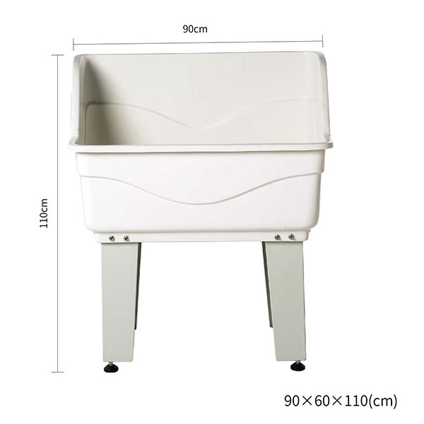 Streamlined Small Fiberglass Pet Bathtub